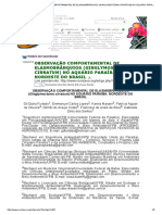(Artigo) - OBSERVAÇÃO COMPORTAMENTAL DE ELASMOBRÂNQUIOS (GINGLYMOSTOMA CIRRATUM) NO AQUÁRIO PARAÍBA, NORDESTE DO BRASIL