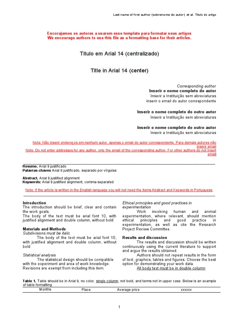 Article Formatting Guidelines | PDF | Arial | Text