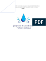 Programa de Uso Eficiente y Ahorro de Agua PUEAA