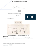 Specific Volume, Density and Specific Weight: Sample Problem