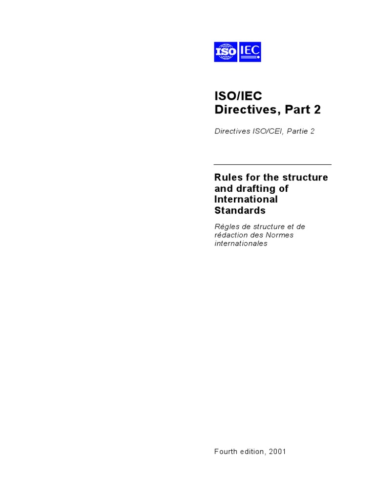 ISO IEC Directives PRT 2 2001 | PDF | International Organization For ...