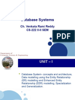 Database Systems: Ch. Venkata Rami Reddy Cs-222 Ii-Ii Sem