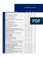 CONTROLE DE MATERIAL DAS EQUIPES