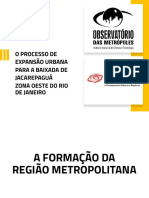 Processo de Expansão Metropolitana-Zona Oeste RJ-Barra Da Tijuca