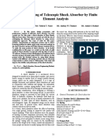 Design & Testing of Telescopic Shock Absorber by Finite Element Analysis