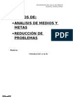 MÉTODO DE ANÁLISIS DE MEDIOS Y METAS y de REDUCCIÓN DE PROBLEMAS