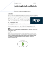 LAB 08 Retrieving Data From Multiple Tables: Theory