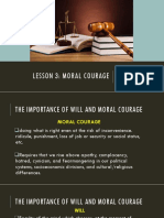 Lesson 3: Moral Courage: Part 2: THE ACT