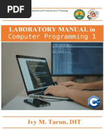 Lab Manual in Computer Programming 1