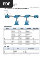 5.5.2 Lab - Configure and Verify Extended IPv4 ACLs Angabe