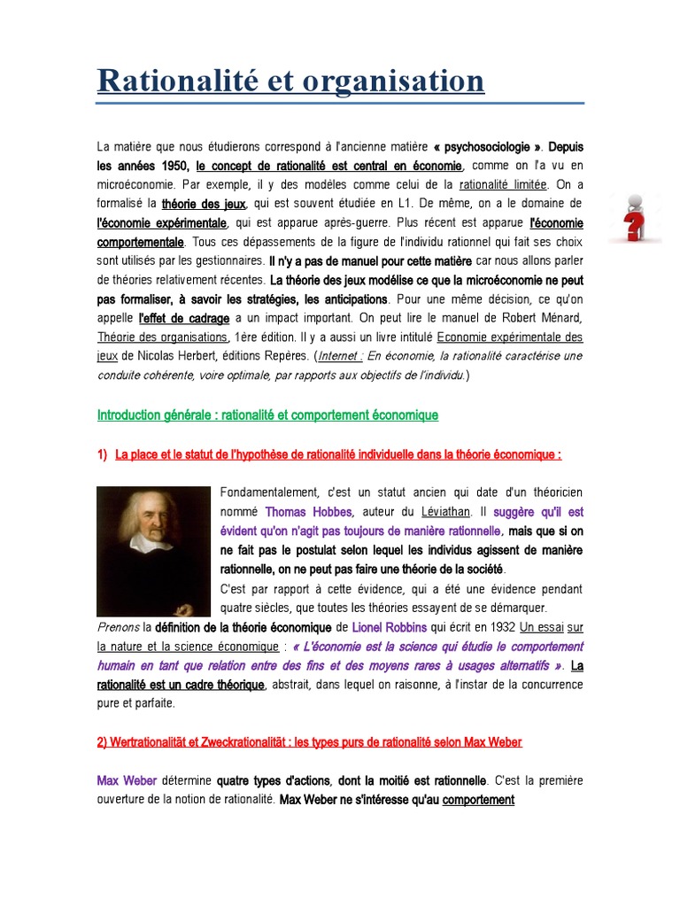 Définition de la rationalité limitée | PDF | Utilité (économie ...
