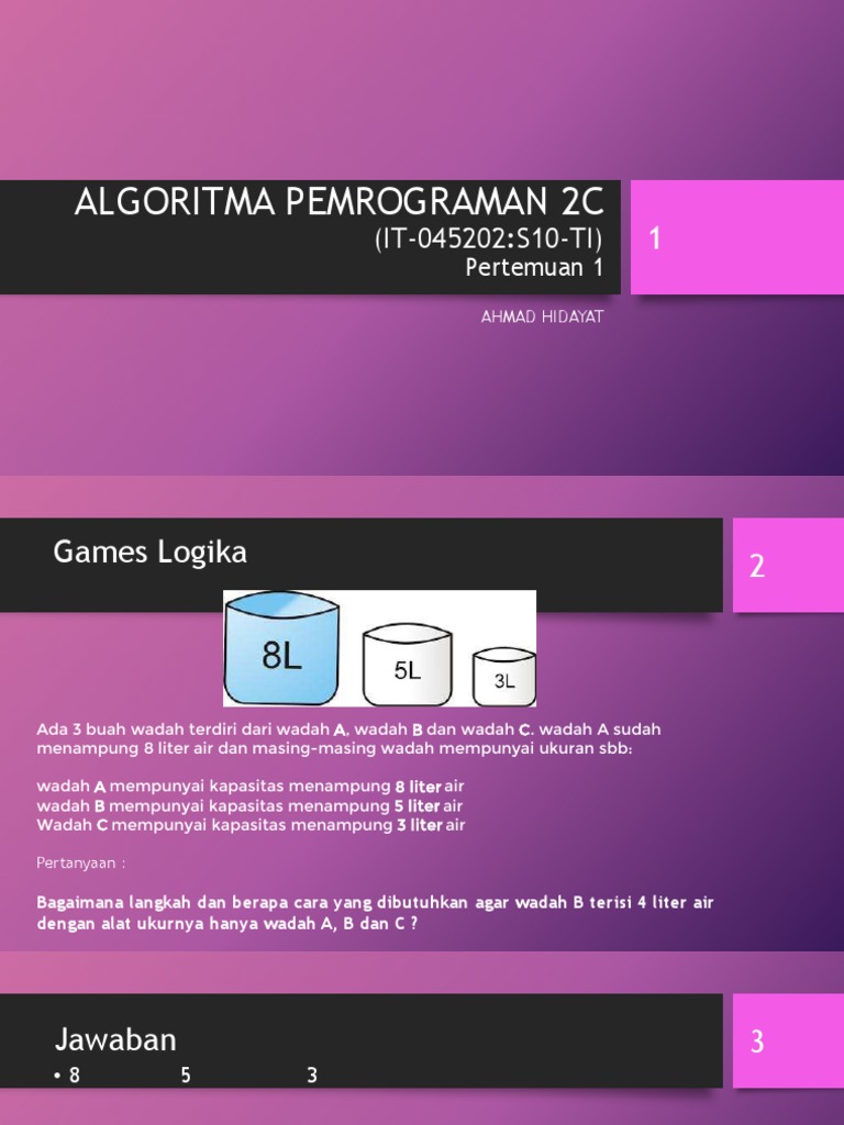 Algoritma dan Pemrograman 2C | PDF