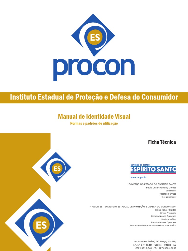 Manual de Identidade Visual PROCON-ES | PDF | Cor | Tipografia