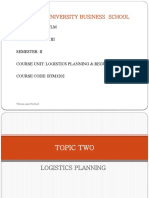 Topic Two-Logistics Planning