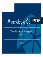 Mineralogia Óptica: T2-O Microscópio Petrográfico