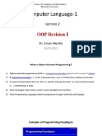 Computer Language-1: OOP Revision I