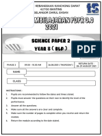 Science Paper 2 Year 3 (DLP) : Sekolah Kebangsaan Kanchong Darat 42700 BANTING Selangor Darul Ehsan