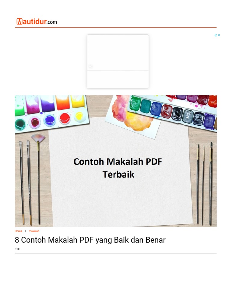 8 Contoh Makalah PDF Yang Baik Dan Benar - Informasi Pendidikan | PDF