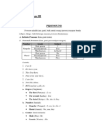 Materi Minggu III Pronouns