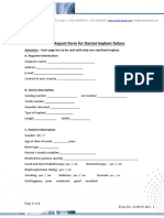 Report Form For Dental Implant Failure