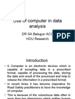 Use of Computer in Data Analysis