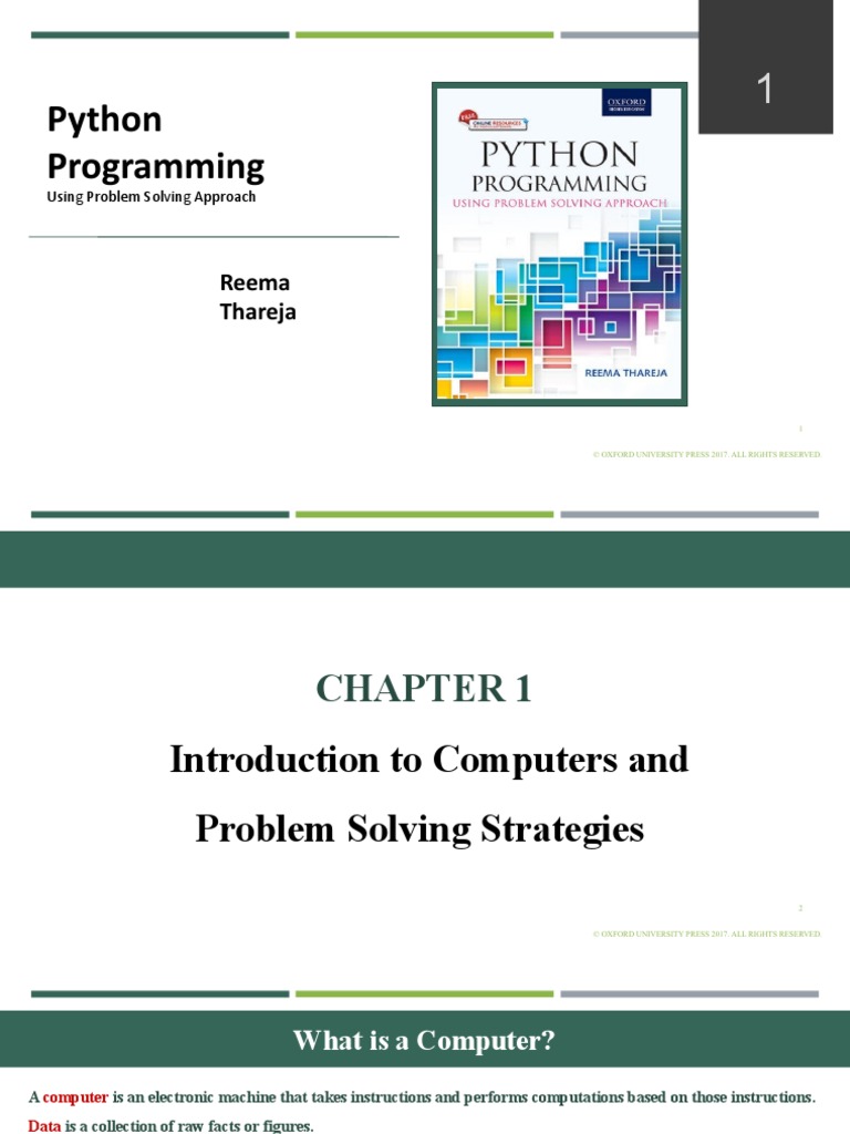 Basics of Computer and Problem Solving | PDF | Read Only Memory ...