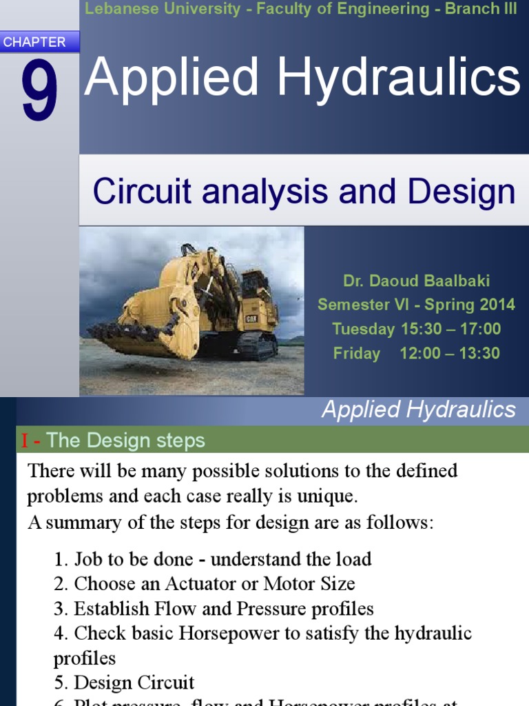 Applied Hydraulics Circuit Analysis and Design PDF Acceleration Pump