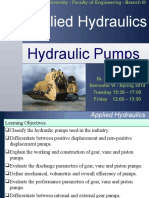 Applied Hydraulics: Hydraulic Pumps