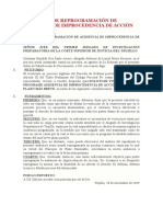 SOLICITUD DE REPROGRAMACIÓN DE AUDIENCIA DE IMPROCEDENCIA DE ACCIÓN