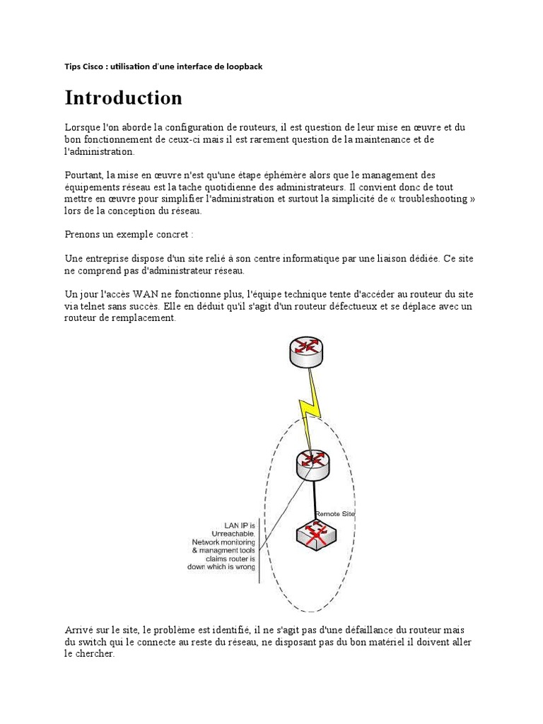 Optimisez les routeurs avec Loopback | PDF | Adresse IP | Standards de ...