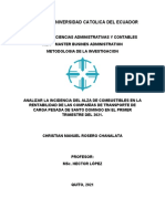 Incidencia del alza de combustibles en la rentabilidad de transporte de carga pesada