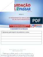 Redação Pra Passar 2018 - Aula 1