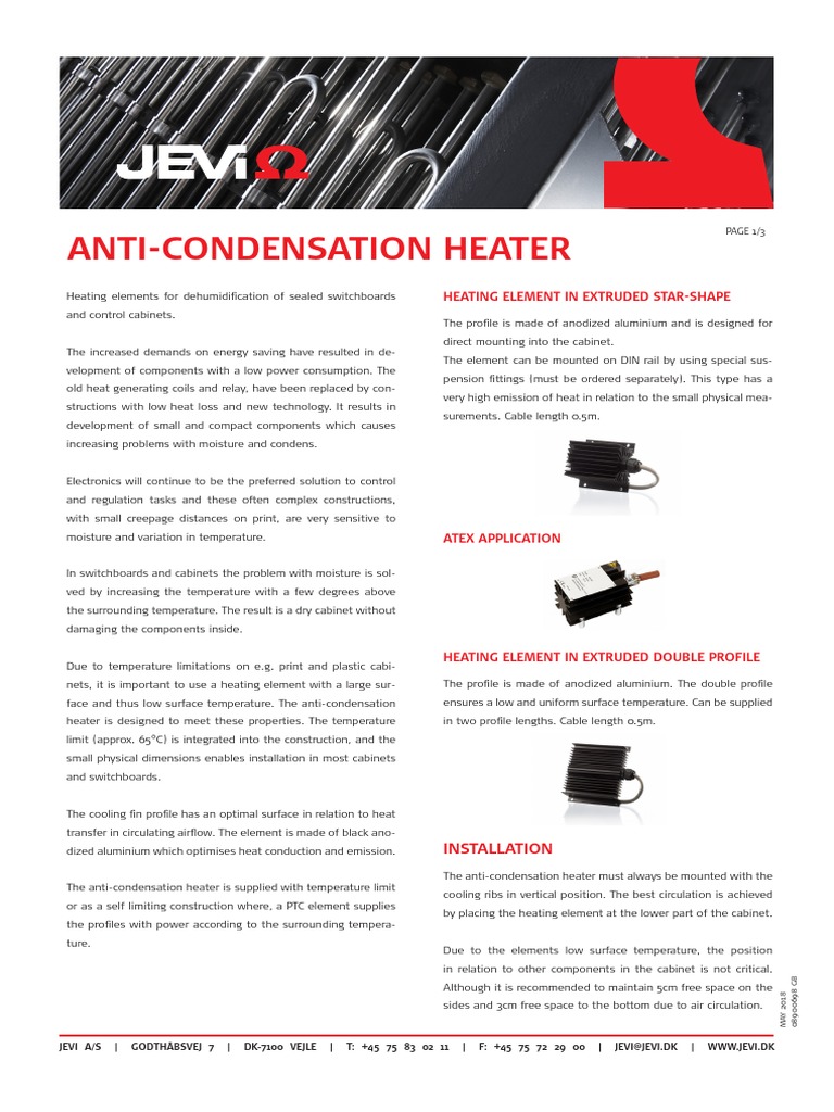 AntiCondensation Heater Heating Element in Extruded StarShape PDF