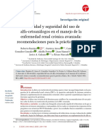 Efectividad y Seguridad Del Uso de Alfa-Cetoanálogos en El Manejo de La Enfermedad Renal Crónica Avanzada: Recomendaciones para La Práctica Clínica