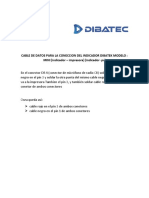 Cable de Datos para La Coneccion Del Indicador Dibatek Modelo Mini