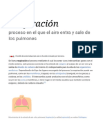 Proceso de entrada y salida de aire en los pulmones