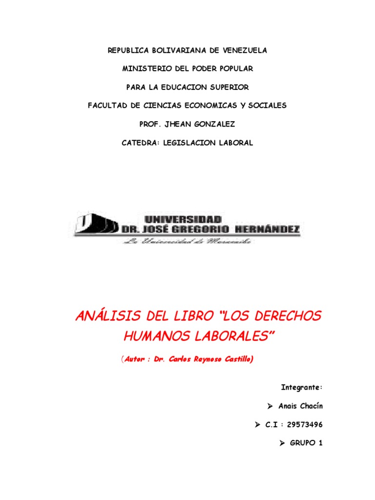 Análisis de Derechos Humanos Laborales | PDF | Derechos humanos ...
