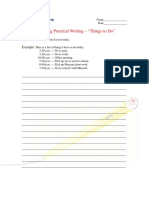Beginning Practical Writing - To Do List
