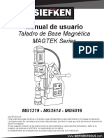 Taladro magnético manual de usuario MG1319 - MG3514 - MG5016
