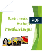 Planilhas de Manutenção Preventiva e Lavagem de Veículos