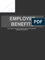 Employee Benefits: Shor Term, Post Employment, Other Long Term and Termination Benefits