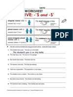 Atg Worksheet Possessive s s1