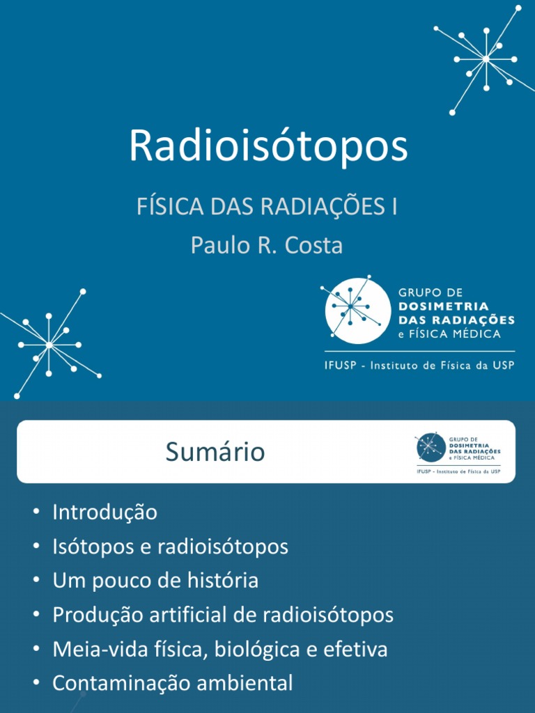 Radioisótopos: Conceitos e Aplicações | PDF | Radioatividade | Núcleo ...