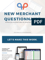 Praxis New Merchant Questionnaire