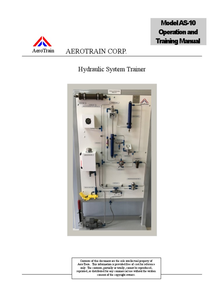 Hydraulic System Trainer AS-10 | PDF | Valve | Pump