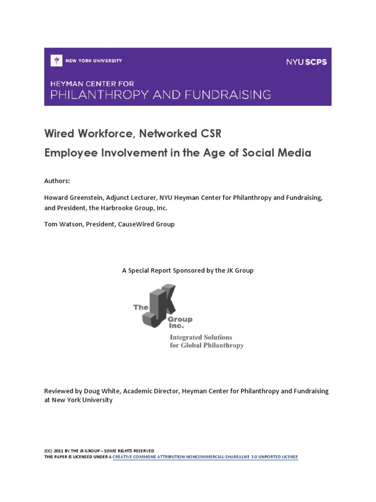 Wired Workforce Networked CSR Final | PDF | Corporate Social ...