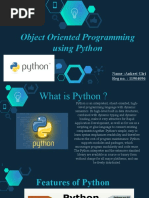 Object Oriented Programming Using Python: Name:Ankeet Giri Reg No.: 11904096