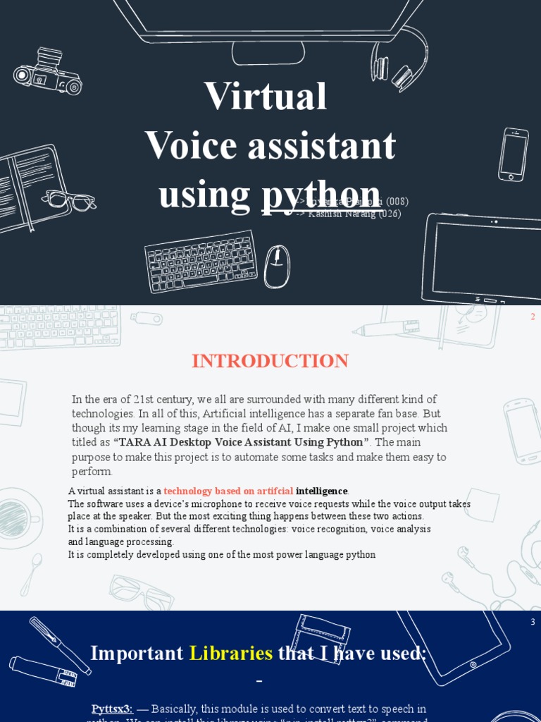 Virtual Assistant Using Python Report - 1 | Download Free PDF ...