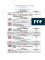 Calendarizacion de Evaluaciones