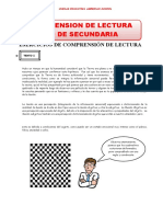 Quinto Comprensión de Lectura para Quinto de Secundaria